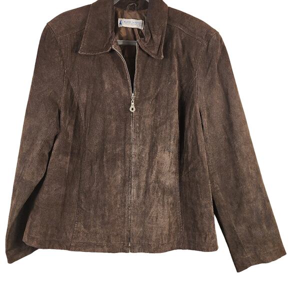 Marsh Landing suede Leather Jacket Womens 1X biker streetwear blousen Western - Picture 1 of 9